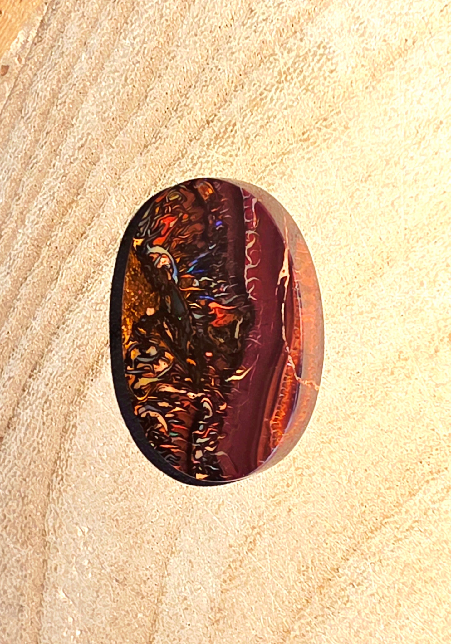 Oval Boulder Opal Cabochon