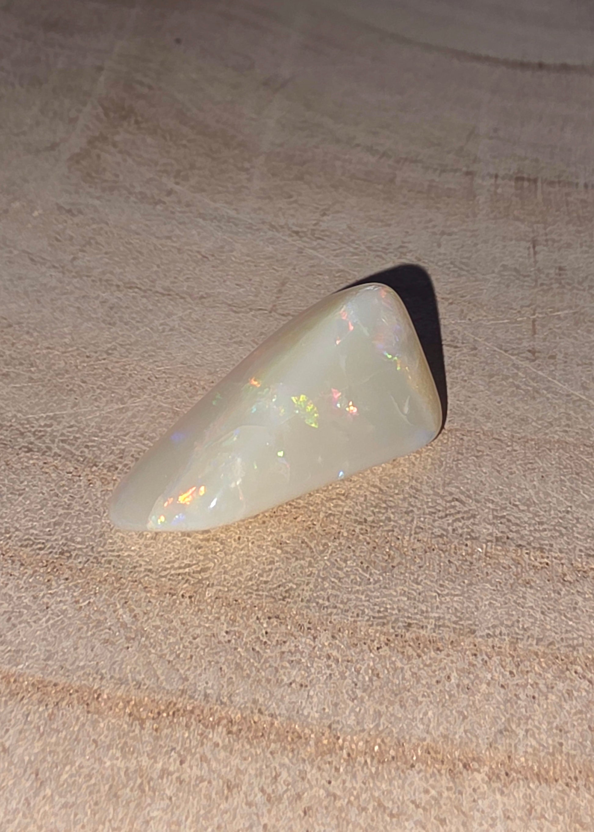 Large White Opal Nugget – Rolling Flash on all sides