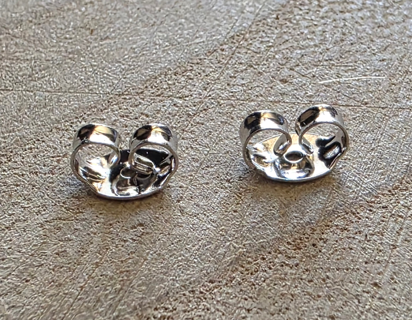 Silver butterfly earring backs