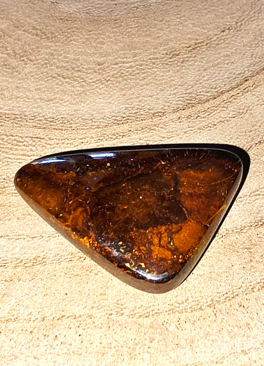 Large Solid Boulder Opal – Blue, Green & Orange Pinfire 