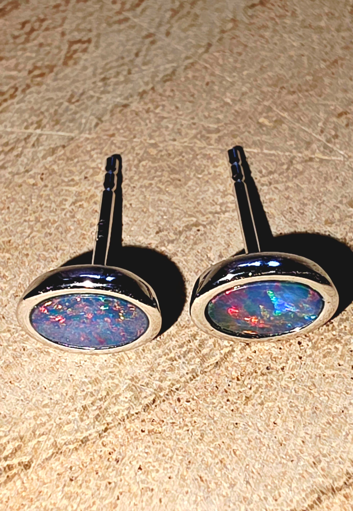 Boulder Opal Doublet Stud Earrings
