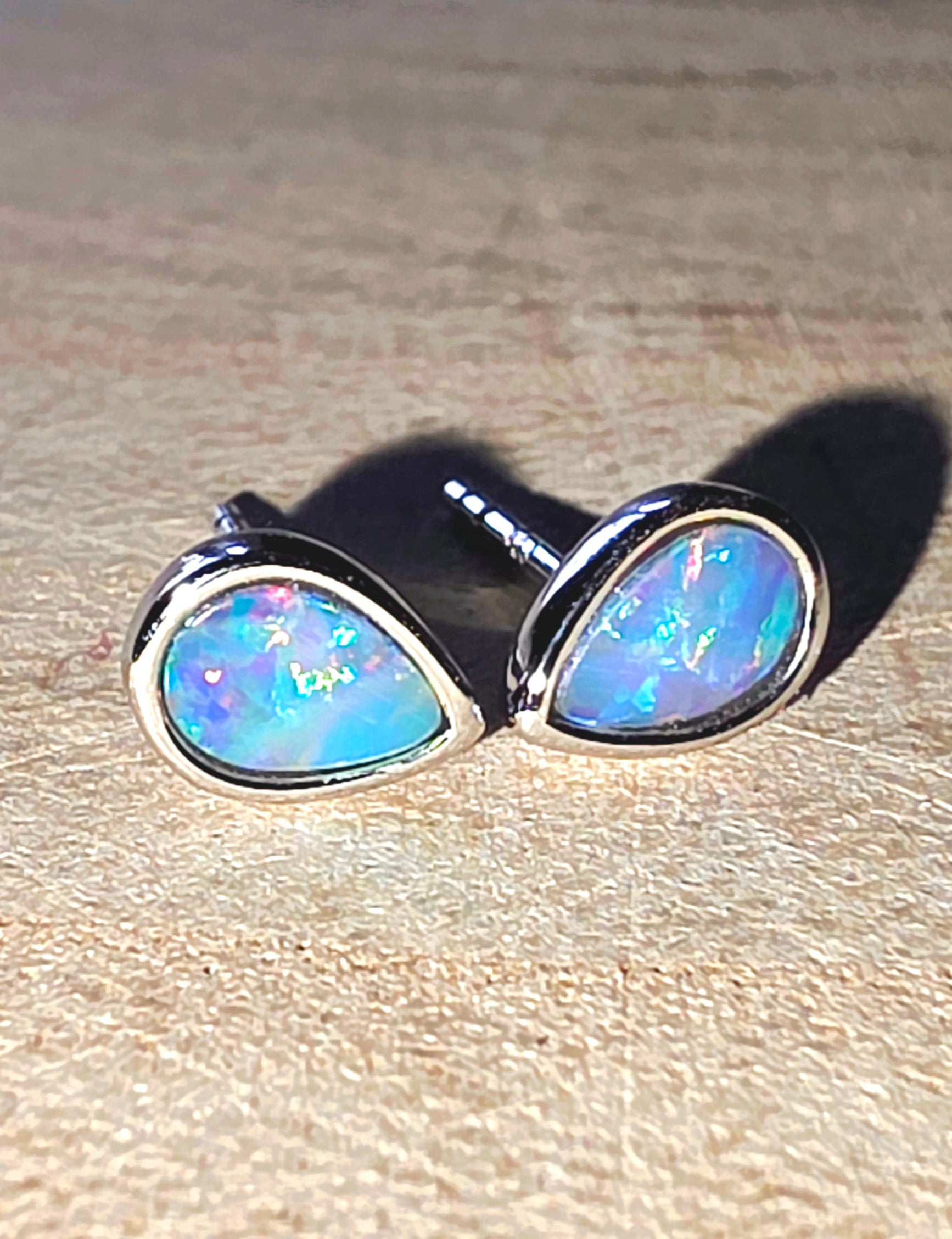 Pair of opal earrings