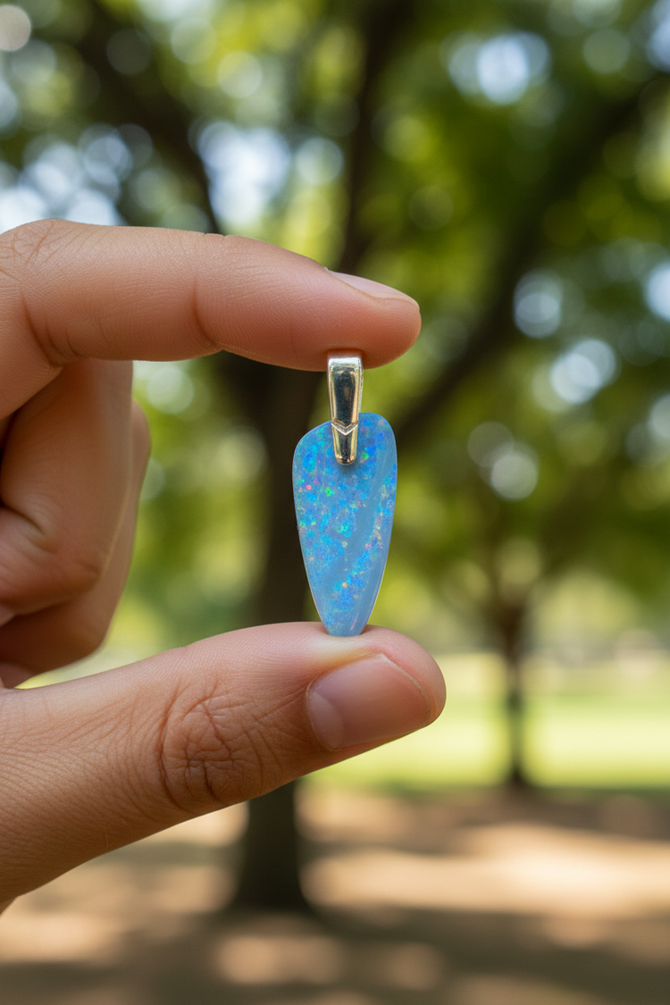 A boulder opal pendant
